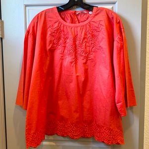 NWOT Uniqlo cotton pattered blouse size L